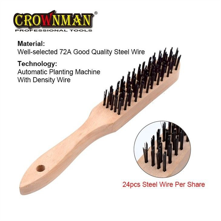 Wood Handle Steel Wire Brush