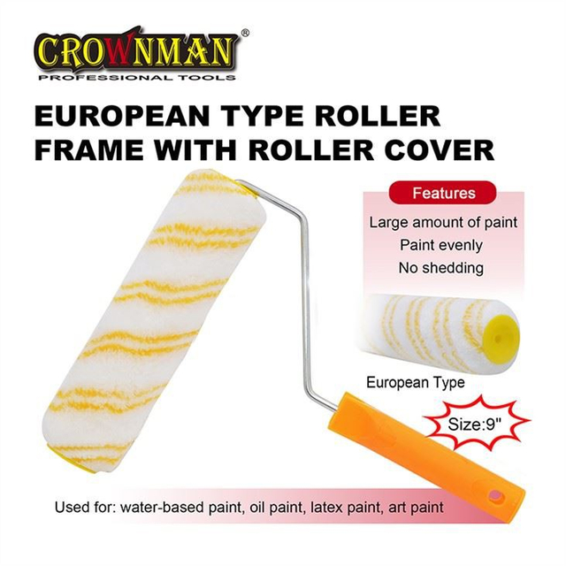 European Style Paint Roller Handle And Roller Cover