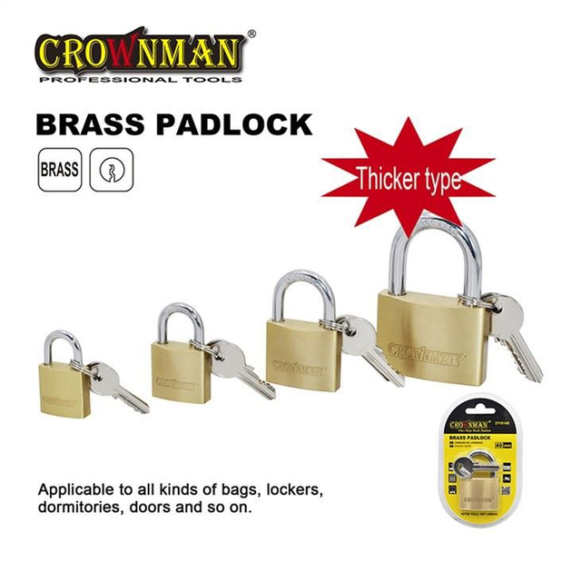 Heavy Duty Solid Brass Padlock With Key