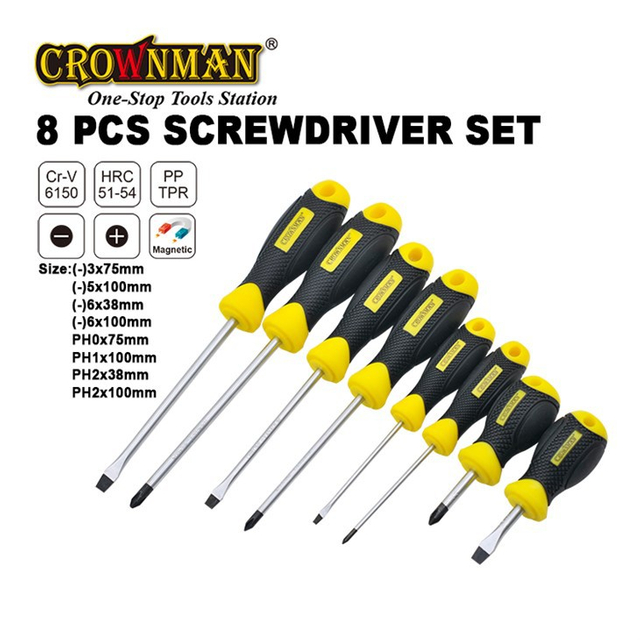 CROWNMAN 8PCS Screwdriver Set