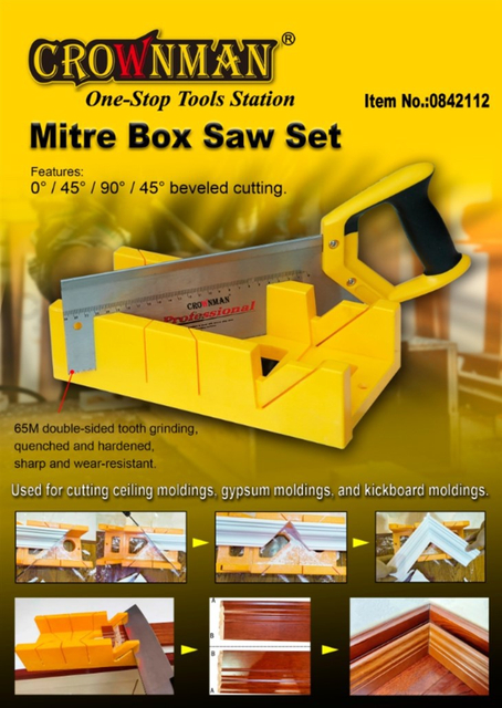 Mitre Box With Back Saw Set