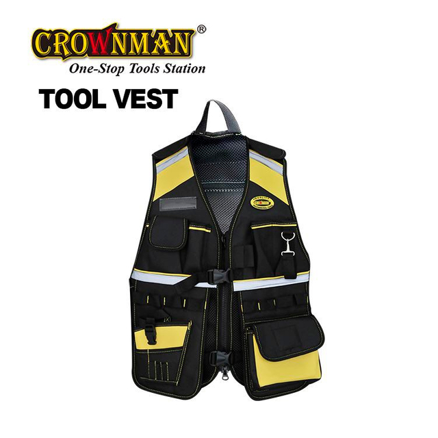 CROWNMAN Multifunctional Reflective Tool Vest