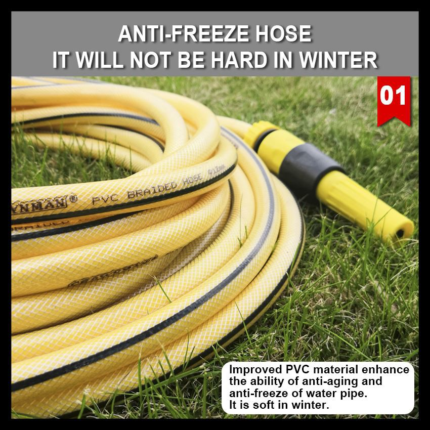 PVC Braided Garden Hose Set (7)