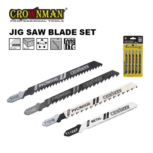 CROWNMAN 5PCS Jig Saw Blade Set