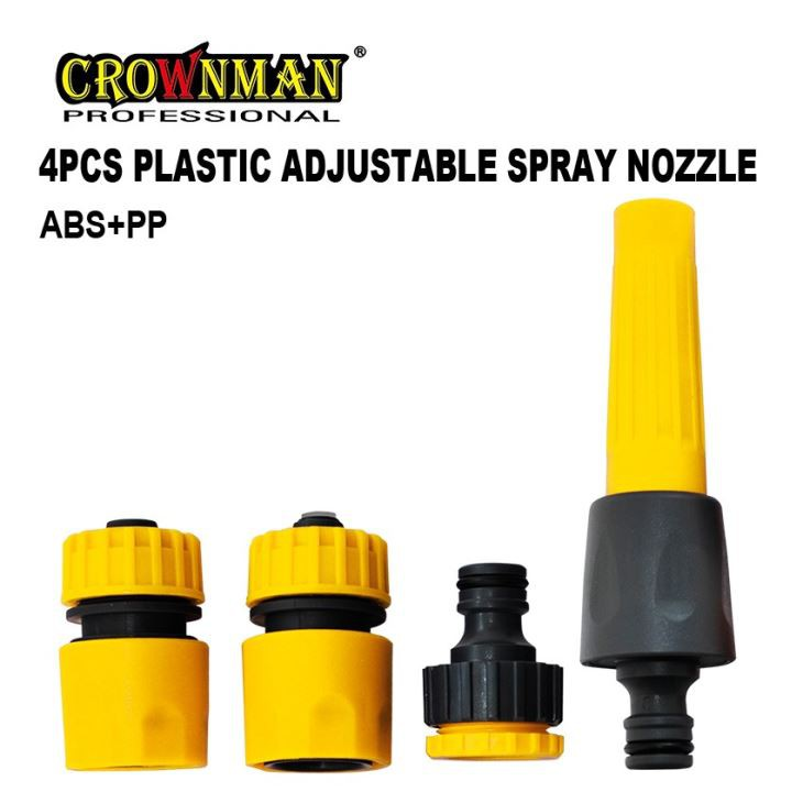 Garden Hose Spray Nozzle Set With Connector