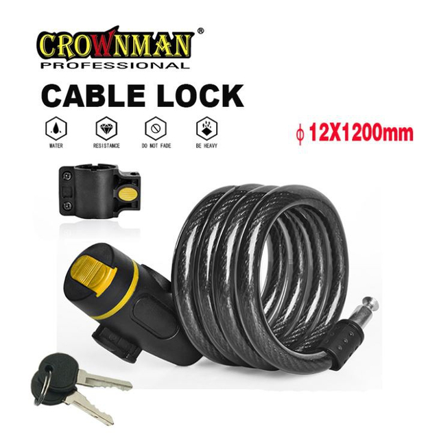 thumbnail image 2 of Honszex Scooter & Bike Lock - 12mm Steel Cable With Combination Code, 41 Inch Length, Dual-End Lock For Anti-Theft 2 of 10