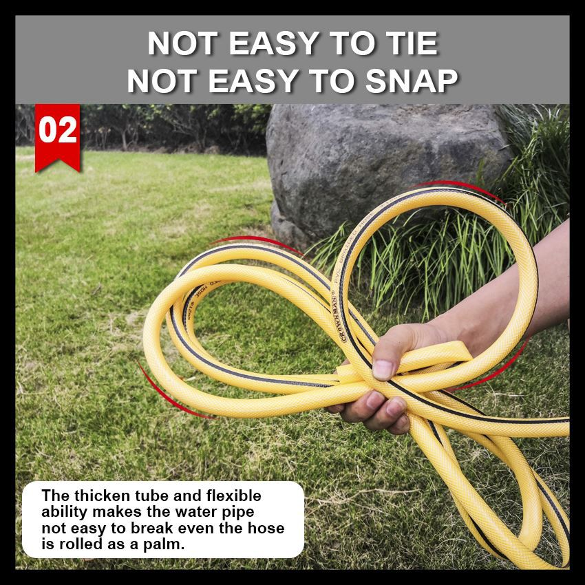 PVC Braided Garden Hose Set (8)