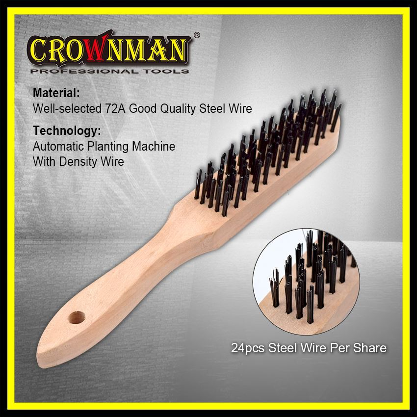 Good material wooden handle steel wire brush (6)