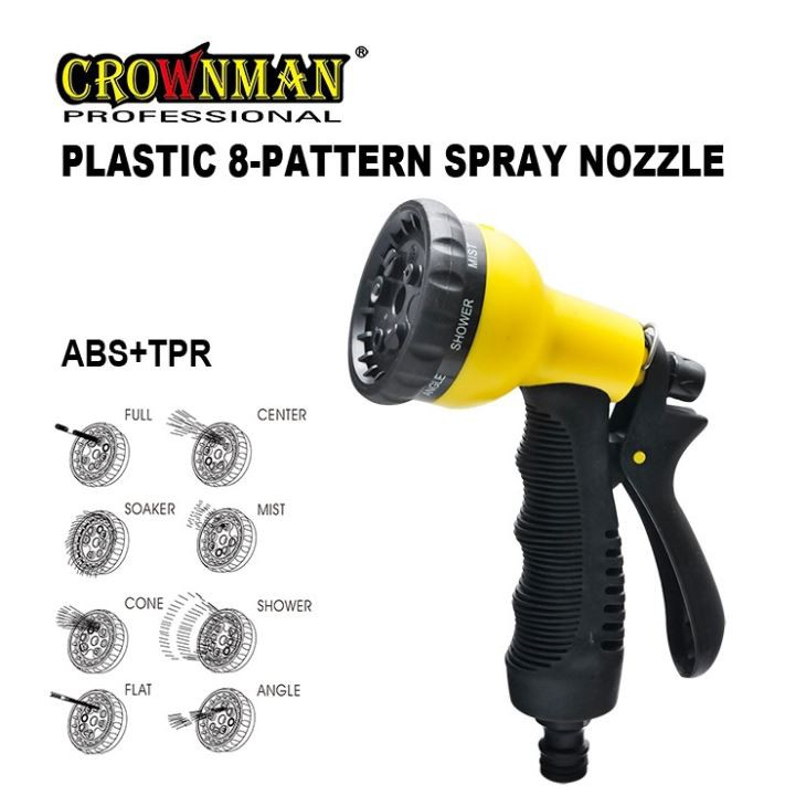 Garden Hose Spray Nozzle Set With Connector