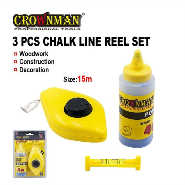 3PCS Chalk Line Reel Set