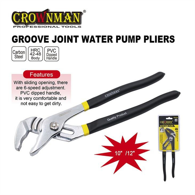 CROWNMAN Hand Tools Groove Joint Water Pump Pliers