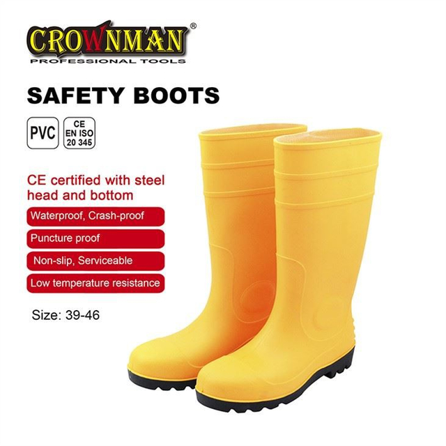 CROWNMAN Safety Rain Boots