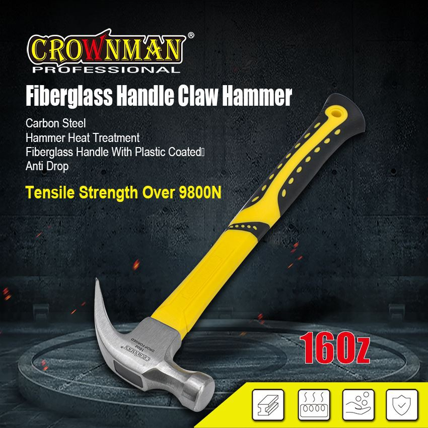 16OZ Fiberglass Handle Claw Hammer (6)