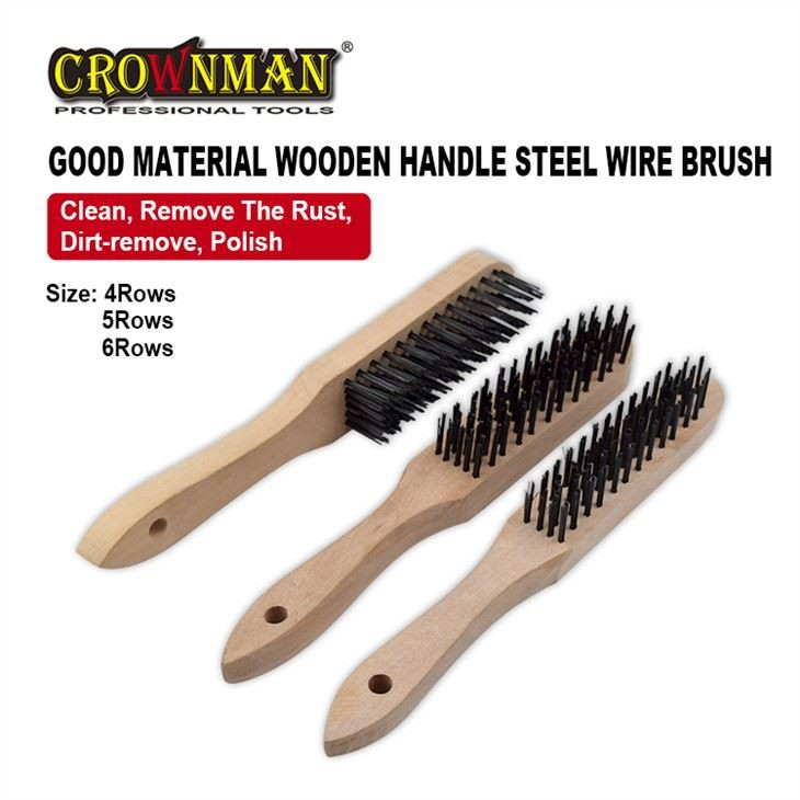 Wood Handle Steel Wire Brush